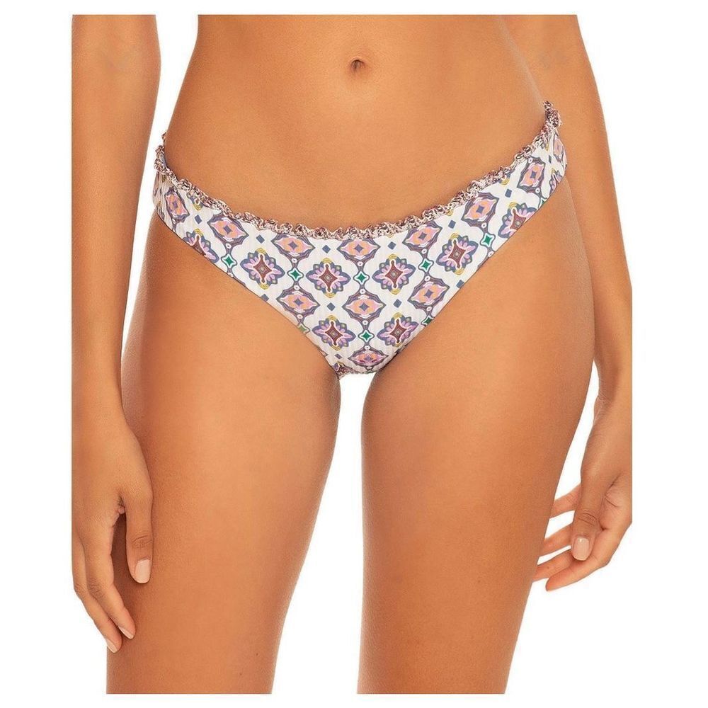 Becca Adela Reversible Ruched Hipster Bikini Bottom Women's Size L NWT